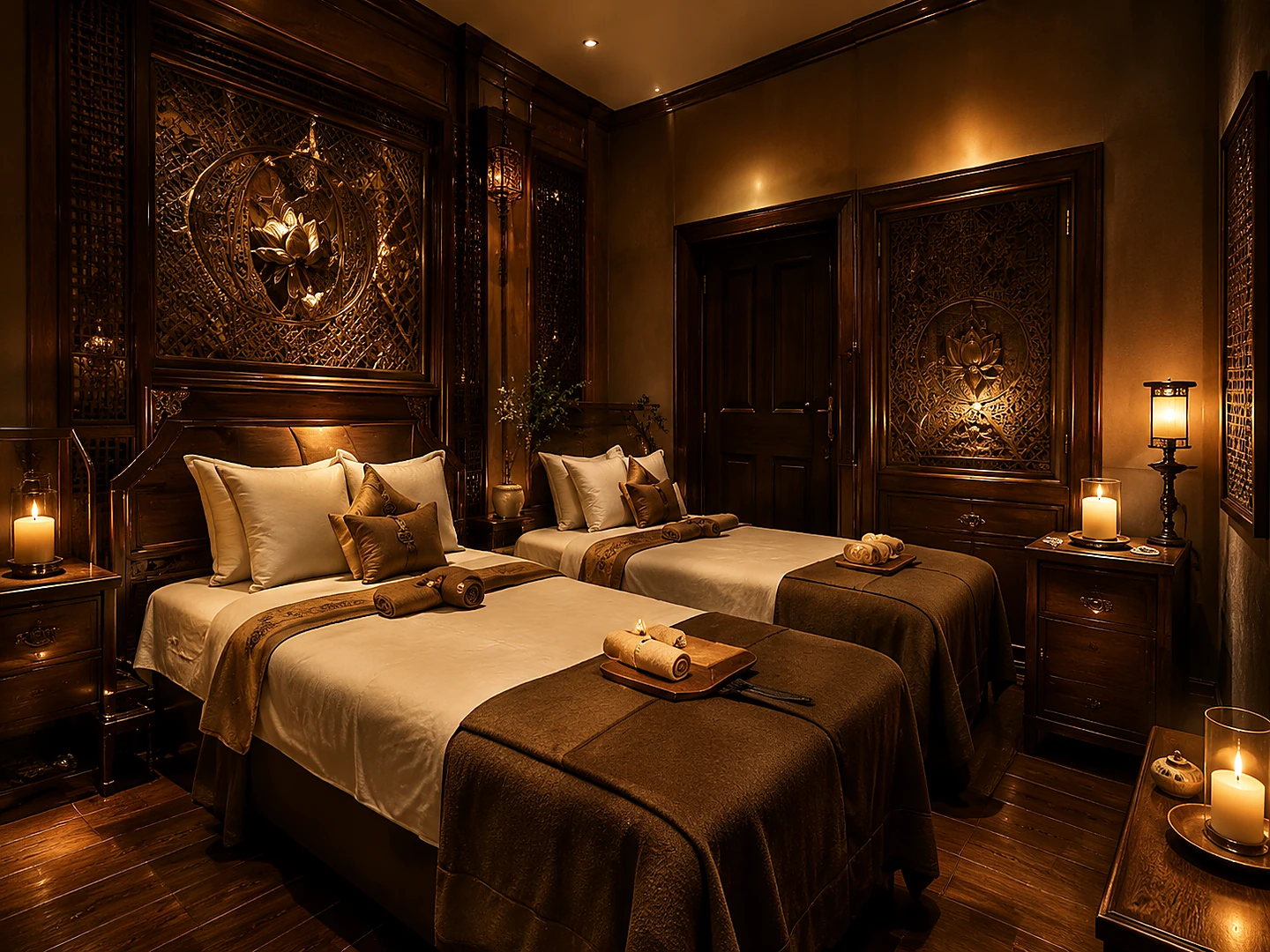 Không gian massage ấm và riêng tư